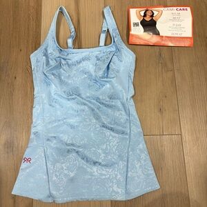 Ruby Ribbon Pacific Blue size 32 Simply Smooth Pocket Conceal Cami Tank NWOT.